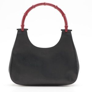 Vingtage Gucci Minibag with Red Bamboo Handle